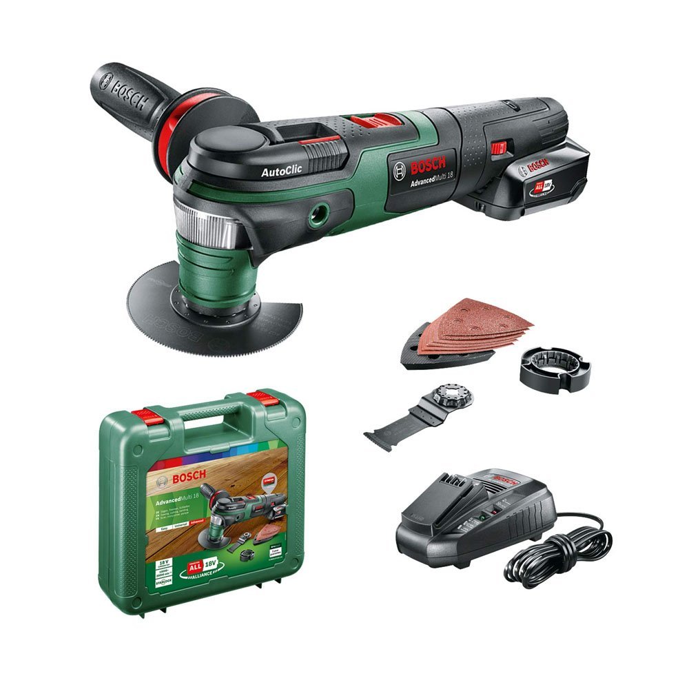 Bosch 603104071 Advanced Multi-18 Cordless Multifunction Tool with 18V Lithium-Ion Battery